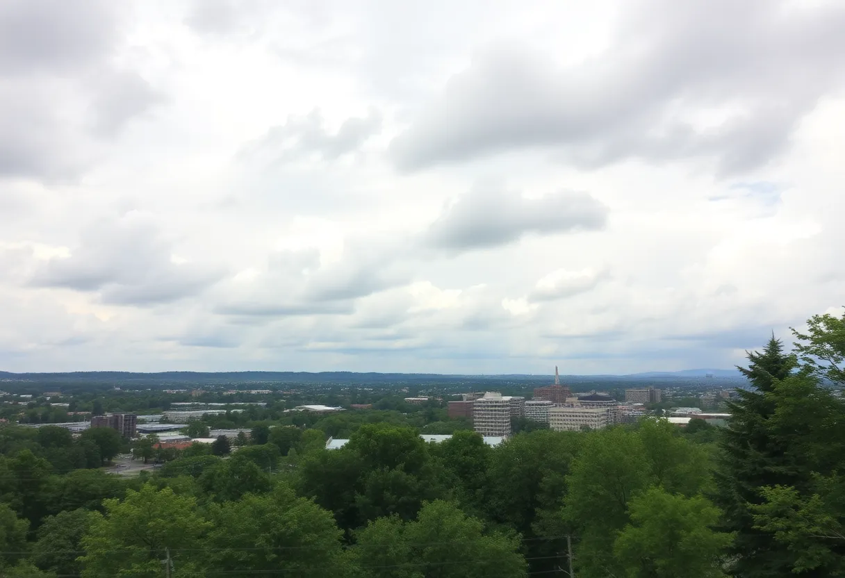 Scenic view of Augusta during Labor Day Weekend with cloudy skies