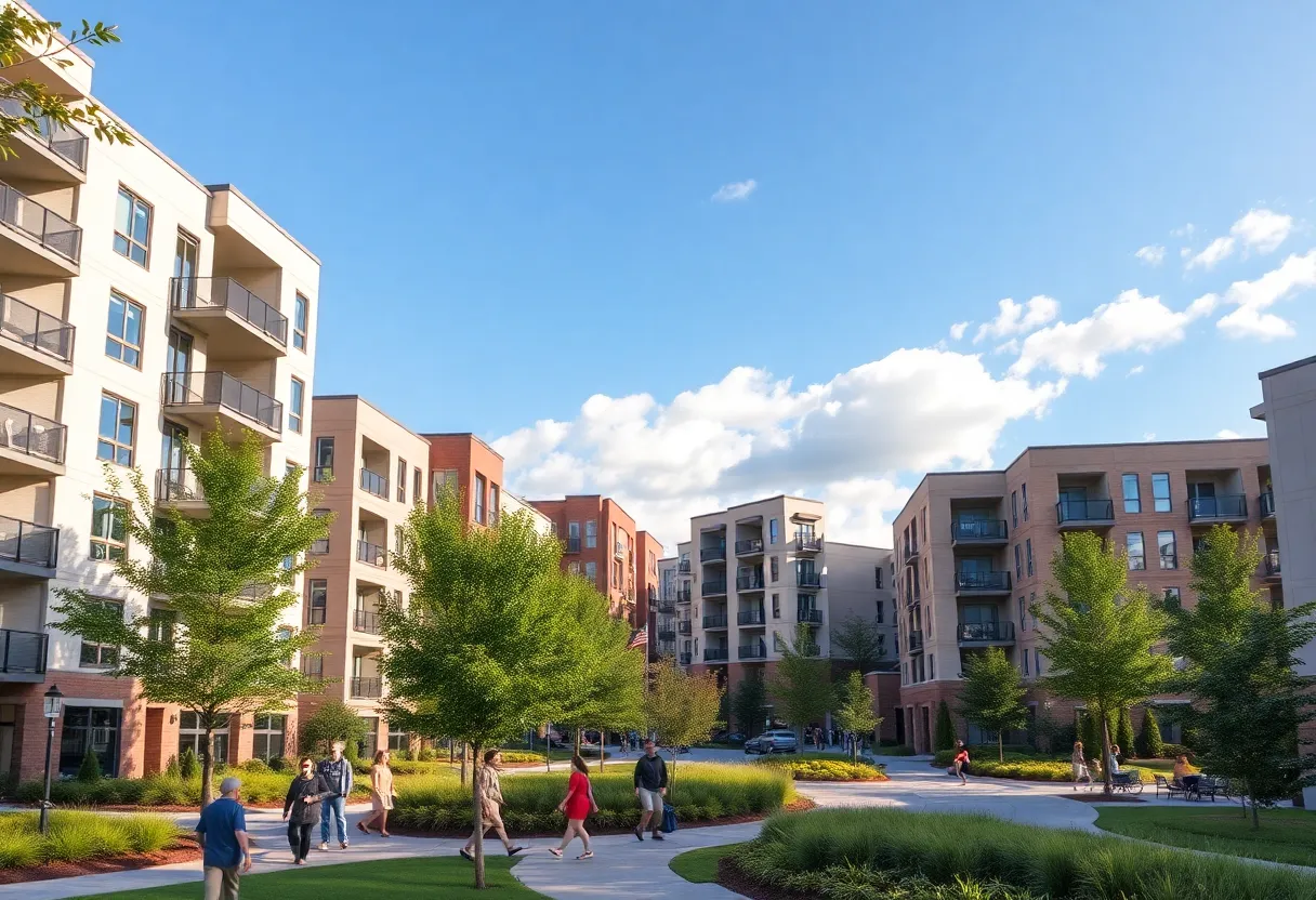 Modern multifamily rental buildings in Augusta, Georgia