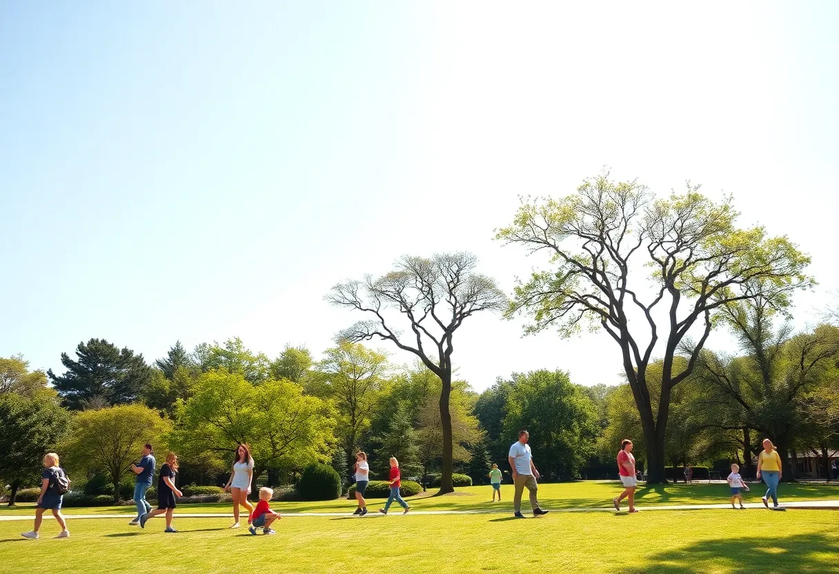 Families enjoying a day at a public park in Augusta