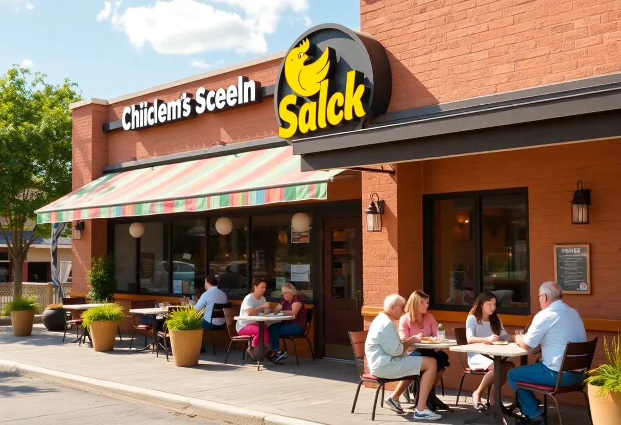 Exterior view of Chicken Salad Chick restaurant in Dalton