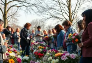 Community members gathered for a memorial service