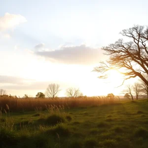 A serene landscape symbolizing community remembrance.
