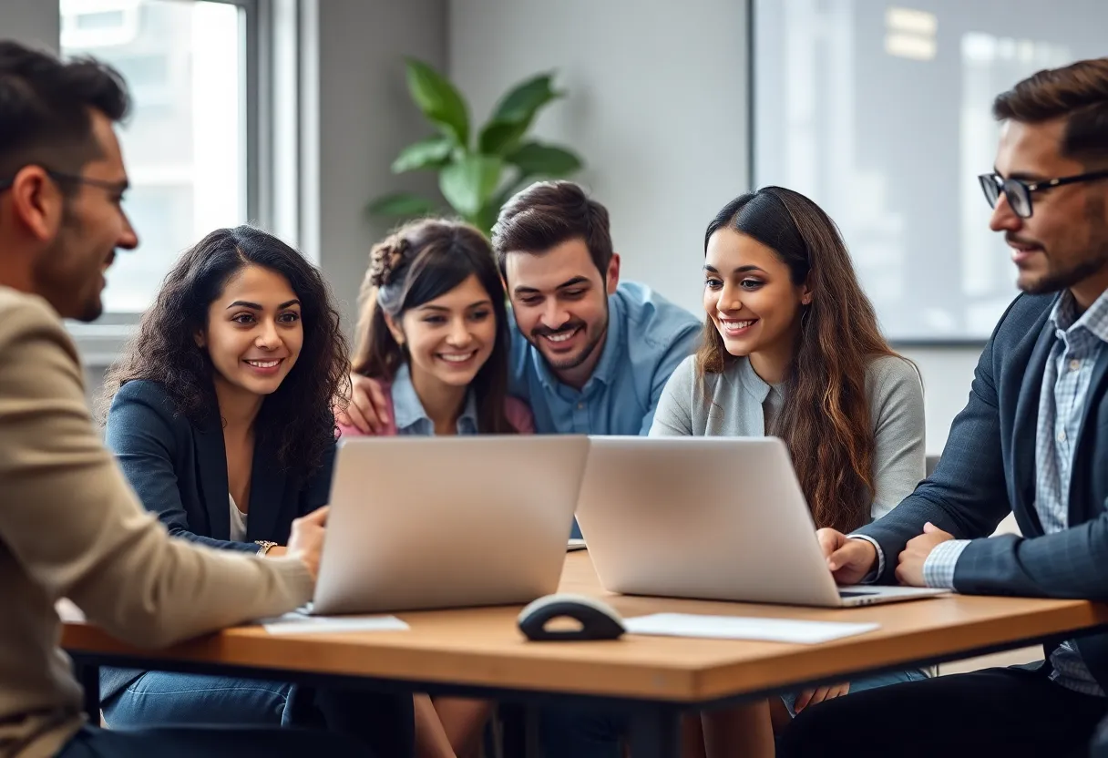 Entrepreneurs learning about AI tools in a workshop
