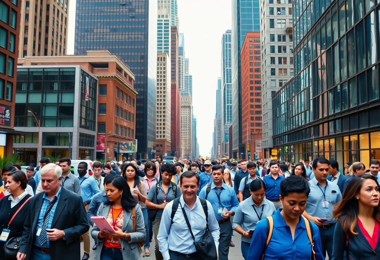 A diverse workforce in Atlanta reflecting job stability
