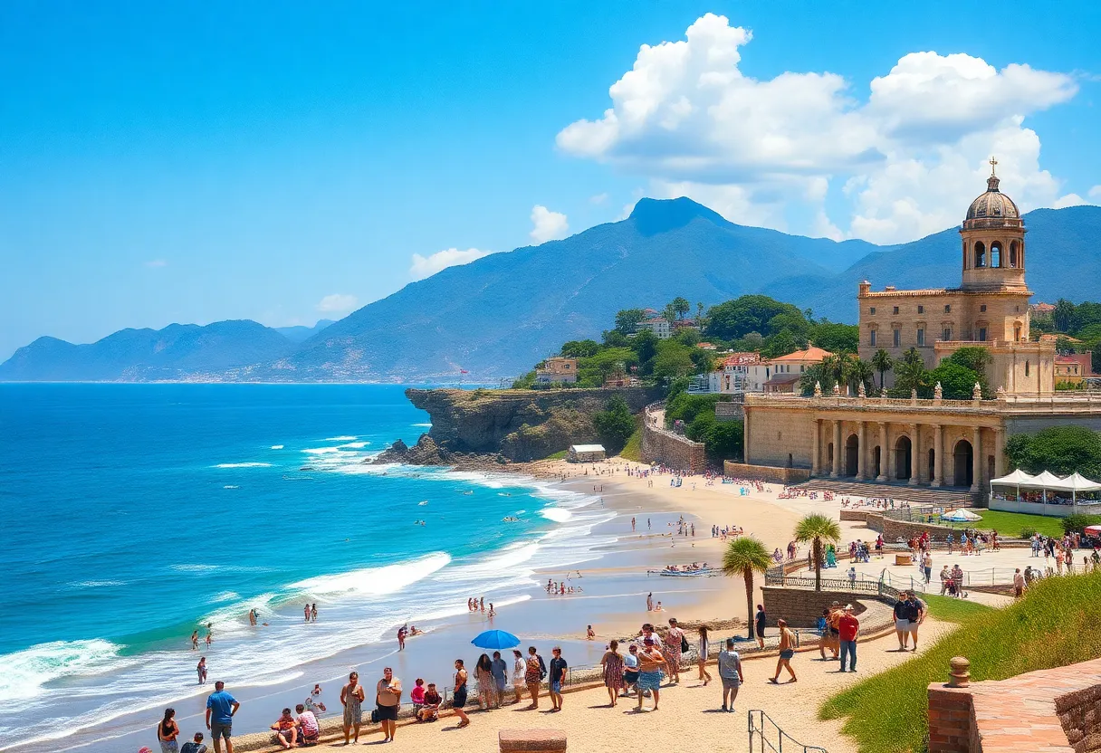 Diverse attractions in Georgia including beaches, mountains, and landmarks