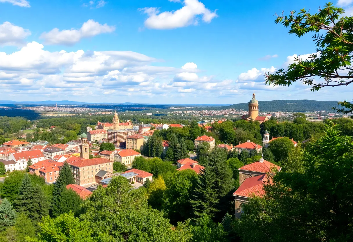 Scenic landscape of Georgia with attractions and vibrant communities