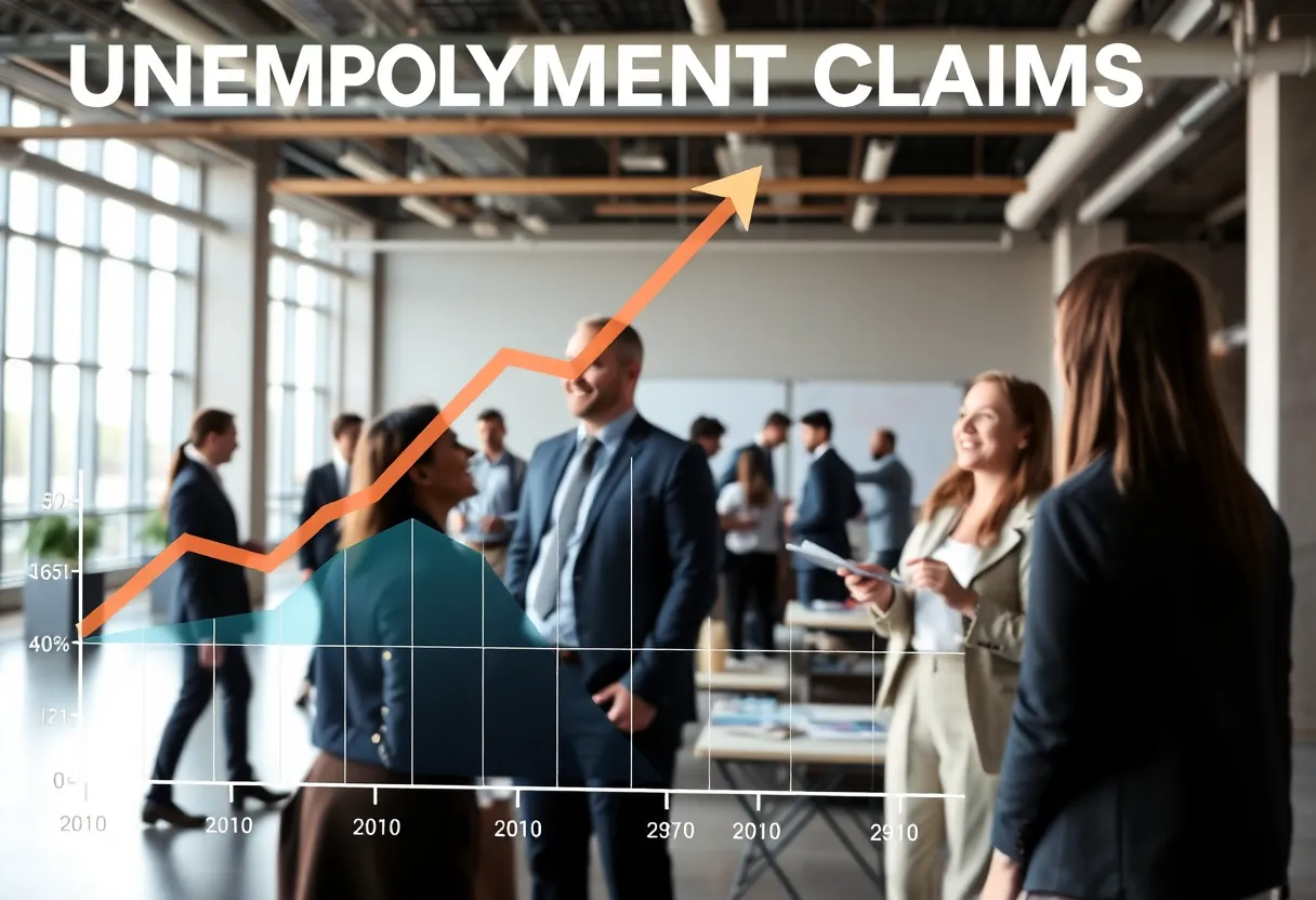 Visual representation of Georgia unemployment claims decline