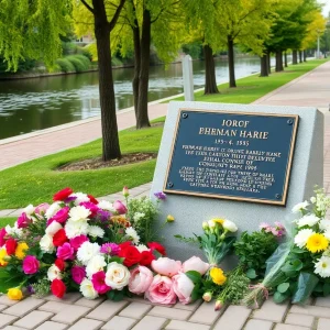 Memorial plaque at Heroes Overlook in Augusta