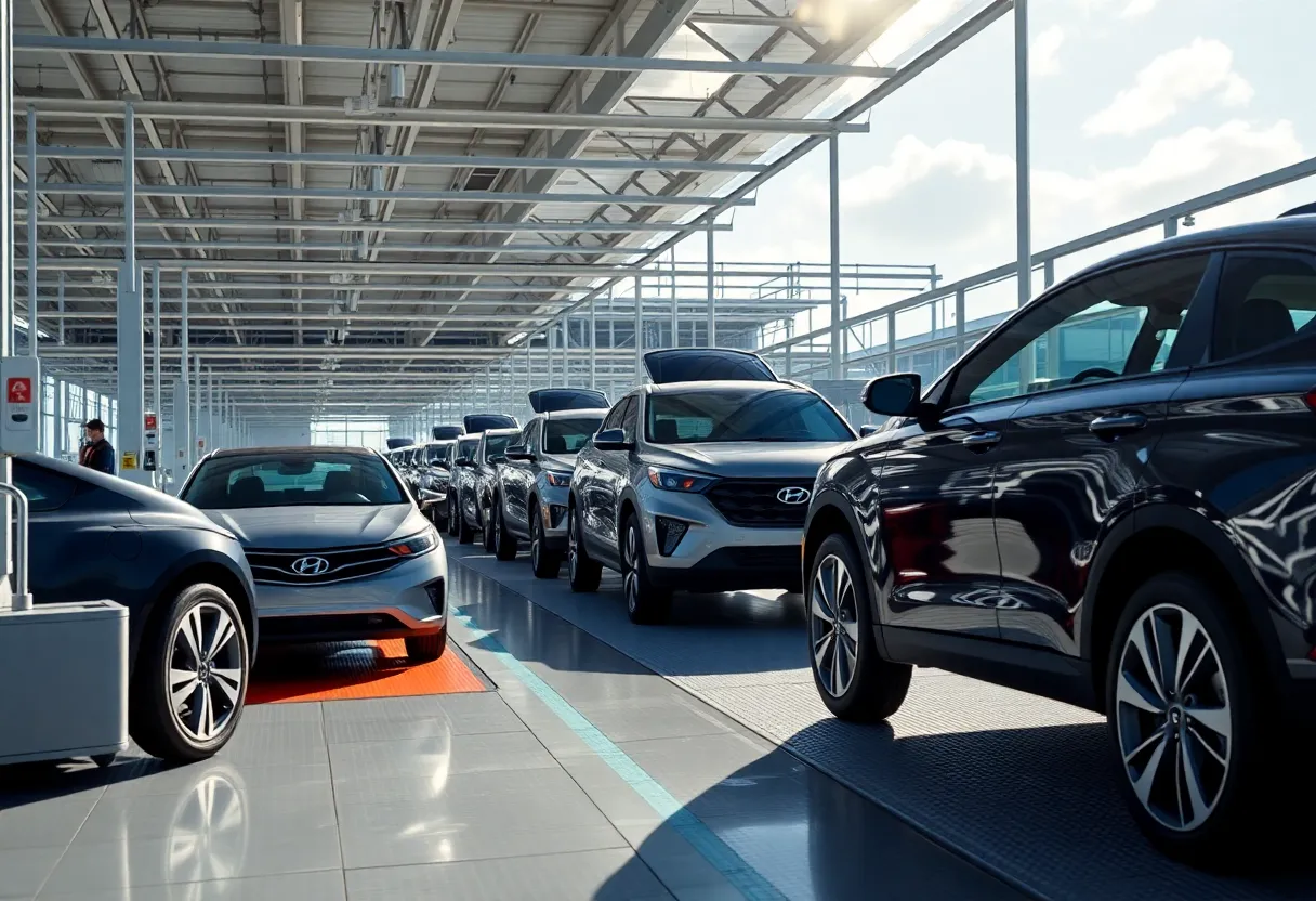 Hyundai factory production line in Georgia
