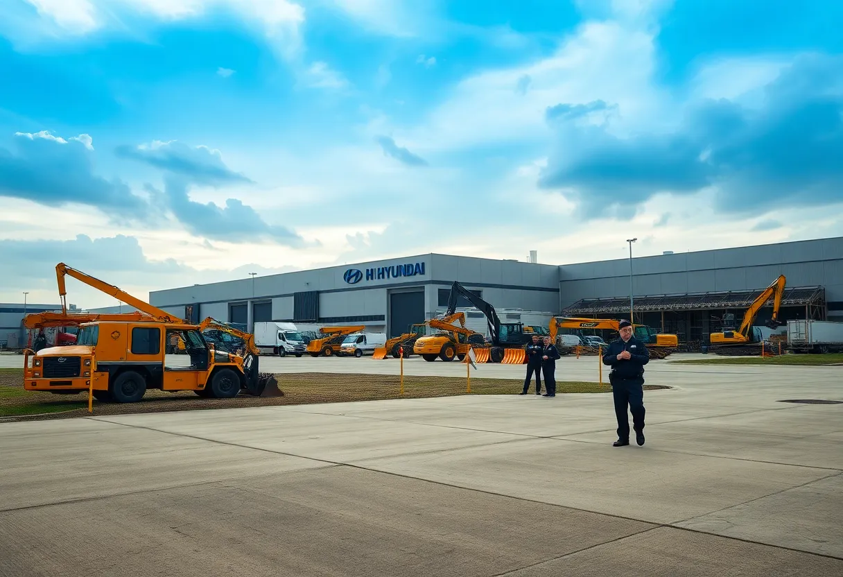 Hyundai manufacturing facility during immigration raid