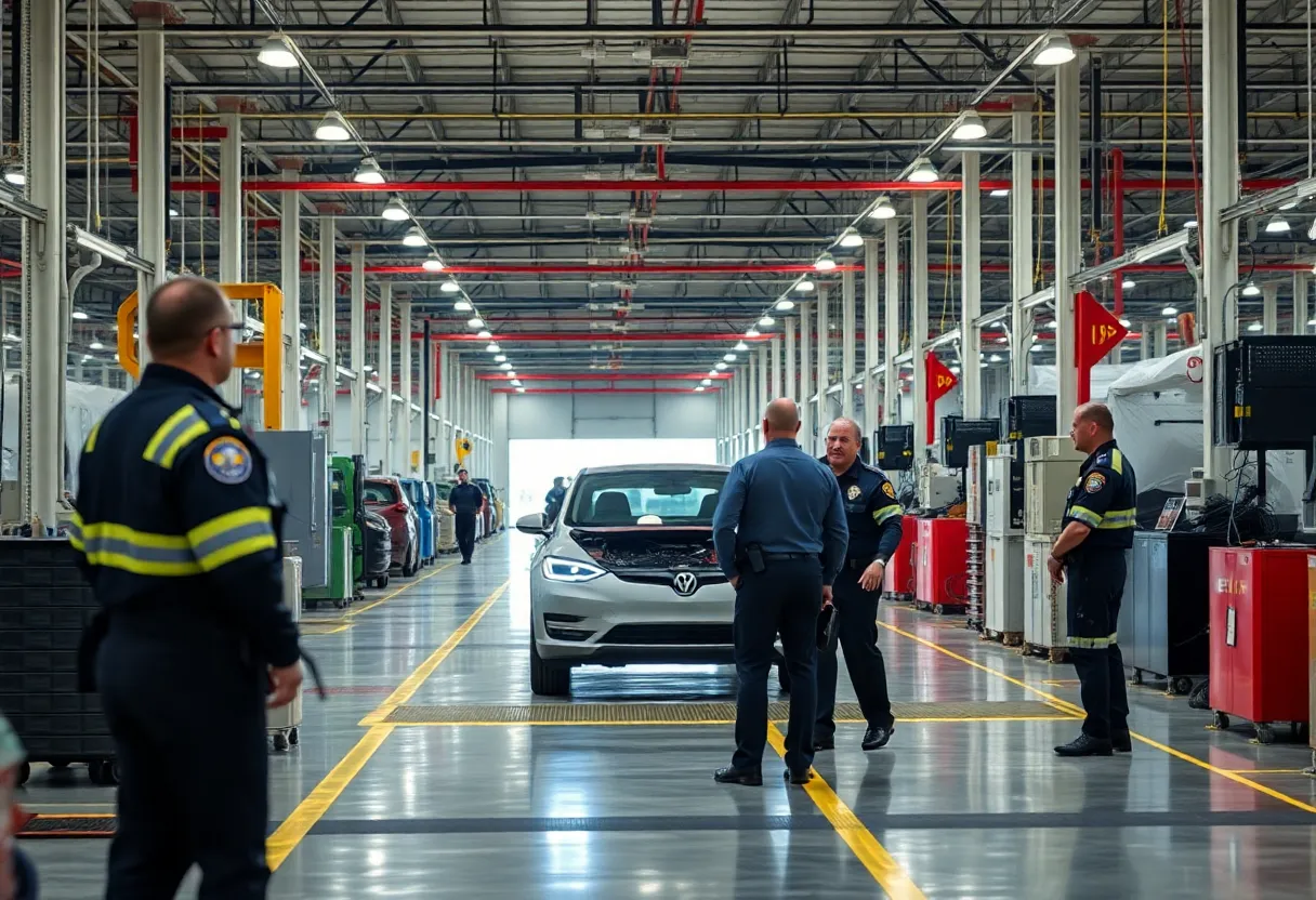 Federal agents conducting operation at Hyundai's manufacturing plant