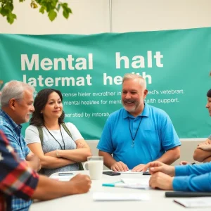 Community event promoting mental health awareness for veterans