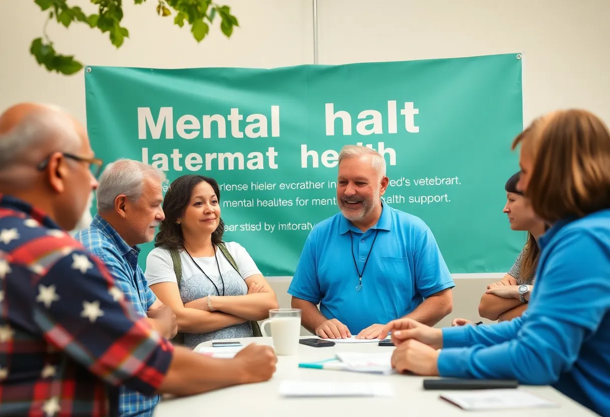 Community event promoting mental health awareness for veterans