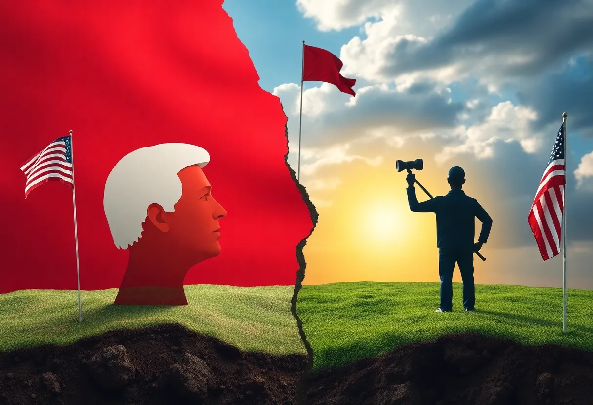 Symbolic representation of political dialogue and division
