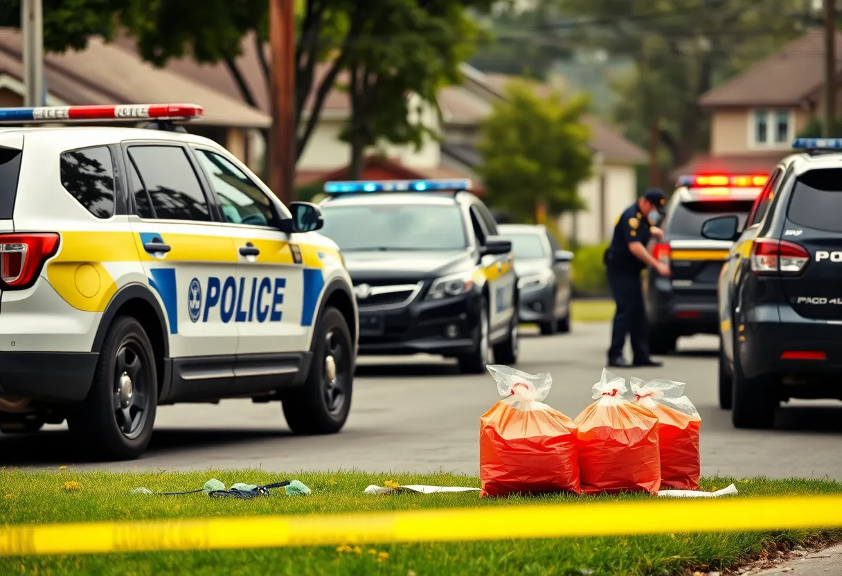Police officers conducting a drug trafficking operation in Richmond County