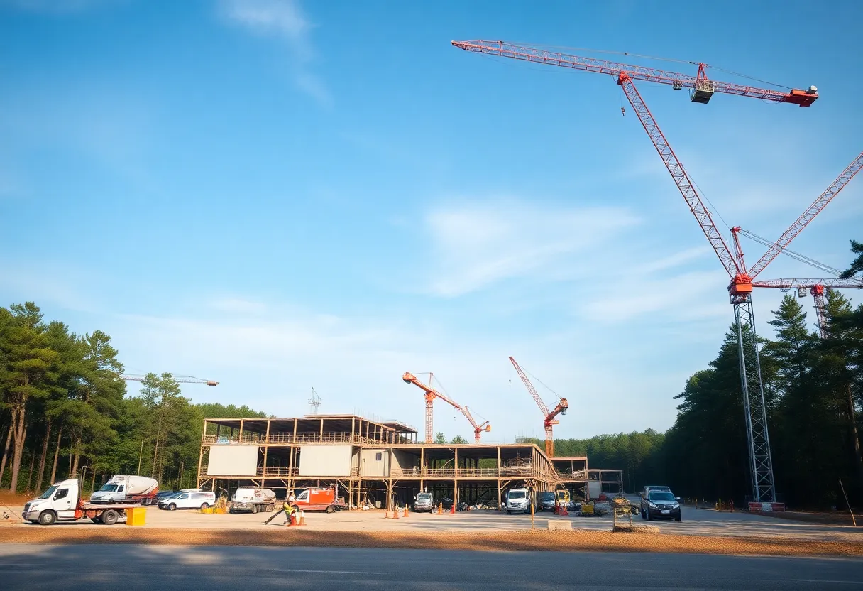 Construction site of Rivian Electric Vehicle Factory in Georgia