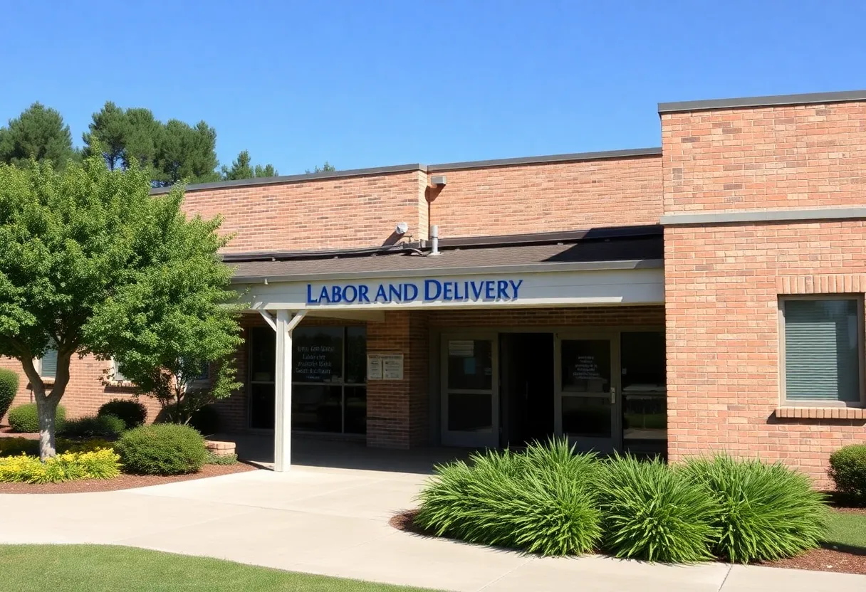 Exterior of St. Mary’s Sacred Heart Hospital in Lavonia, Georgia