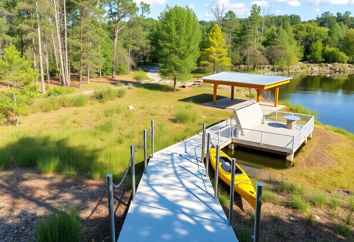 ADA-compliant kayak launch in Augusta, Georgia