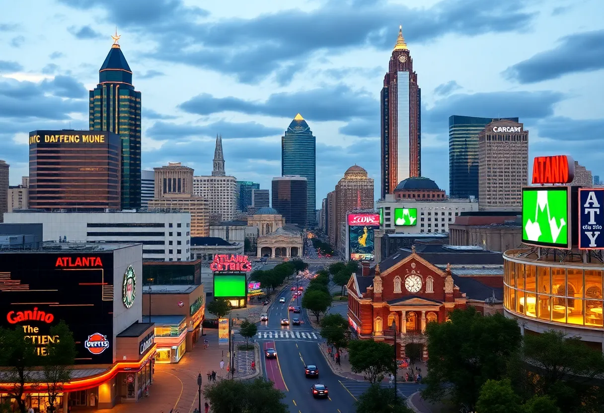 Atlanta cityscape representing gambling legalization discussion
