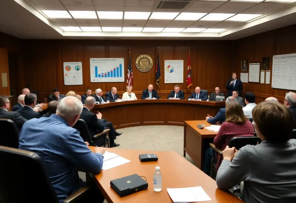 City officials discussing Augusta's budget deficit during a workshop