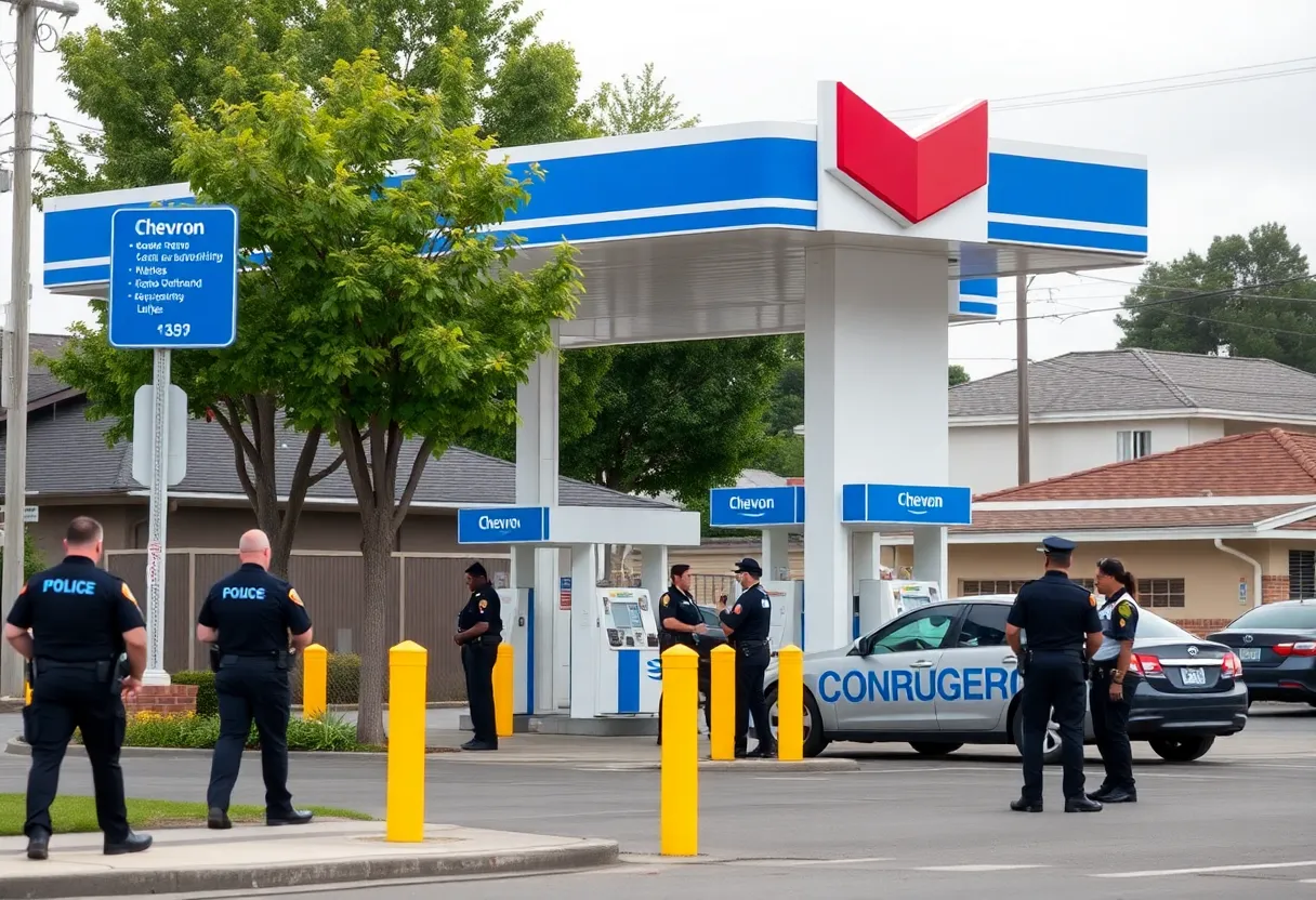 Police investigating a homicide at a gas station in Augusta