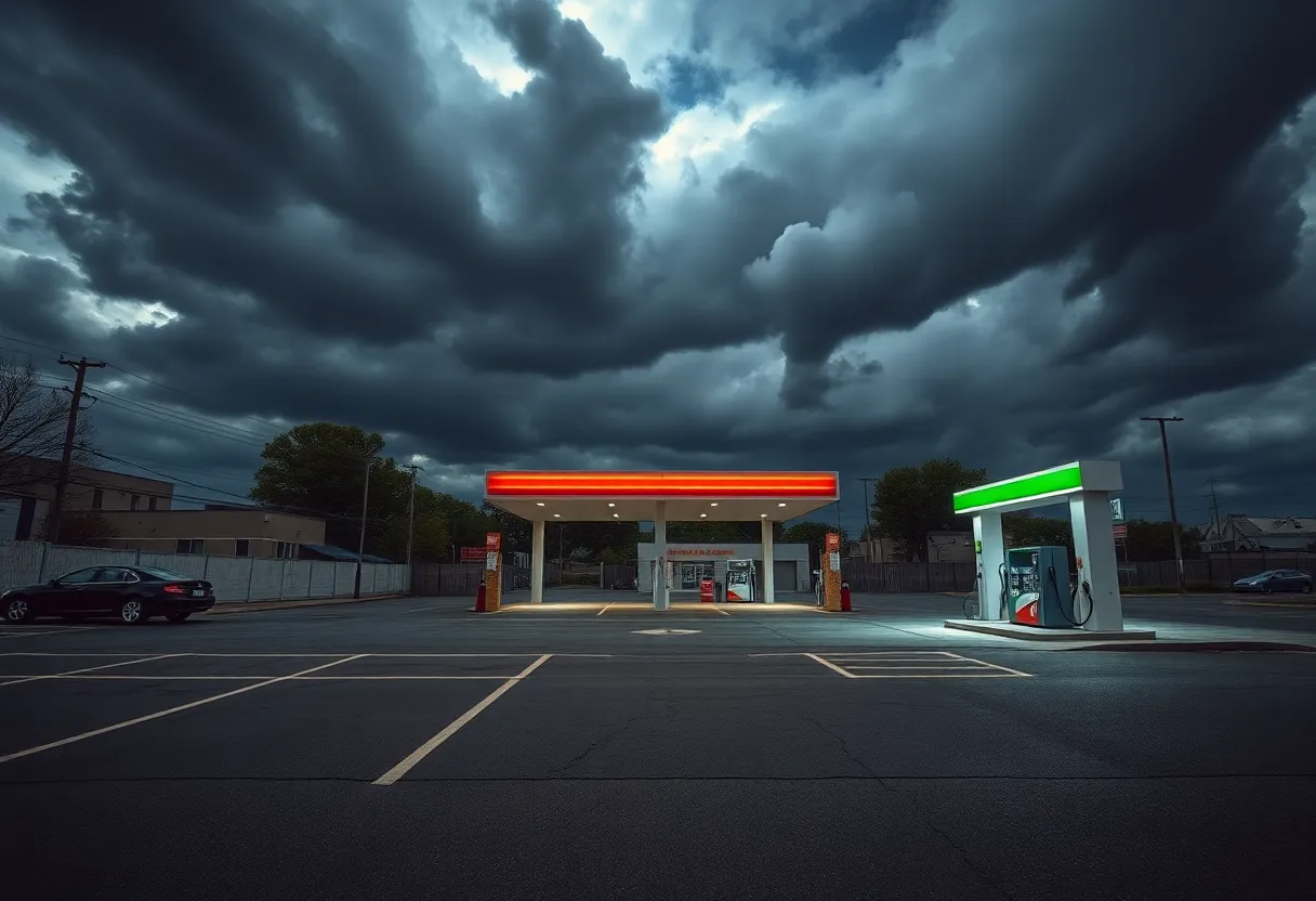 Gas station in Augusta where a body was found