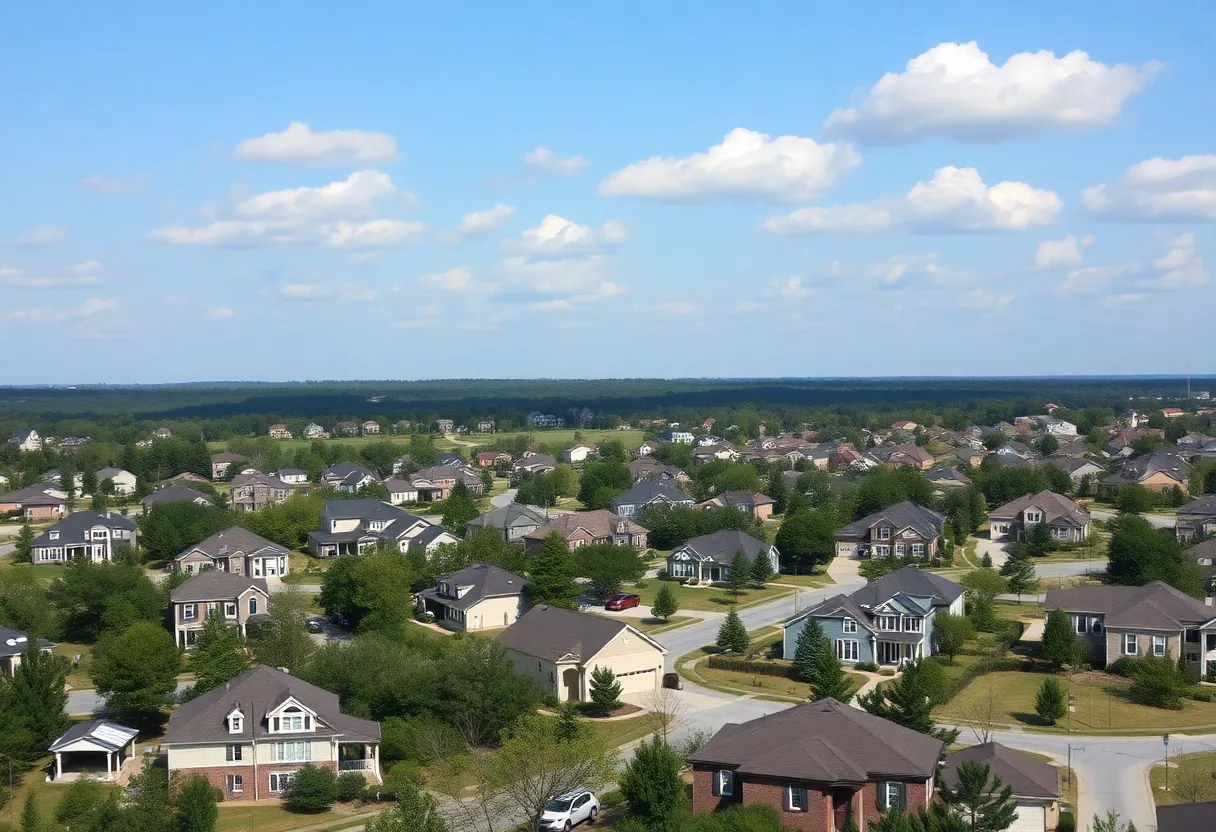 Scenic view of Augusta GA residential neighborhoods