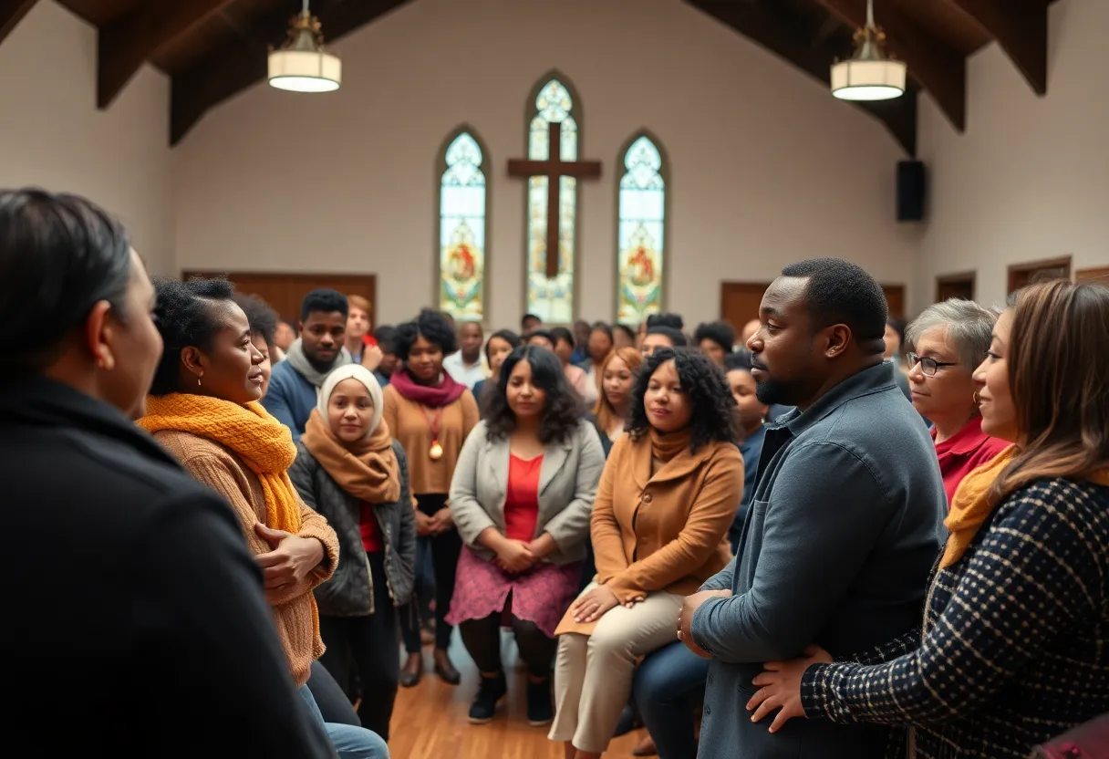 Community leaders discussing violence prevention in Augusta