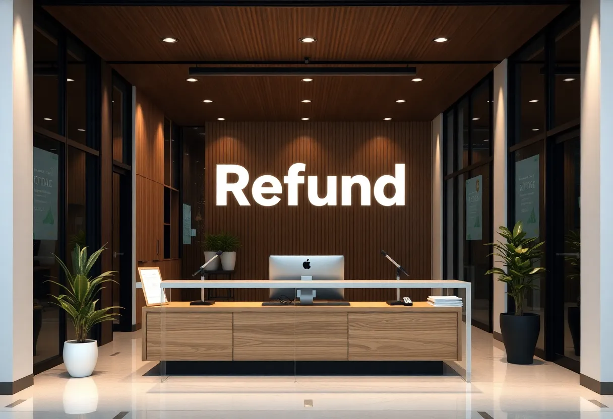 Corporate office signifying Deloitte Australia refund process.