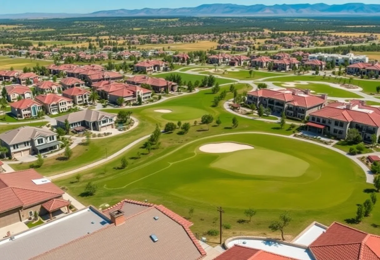 Visual representation of the Esplanade at St. Marys featuring homes and amenities.
