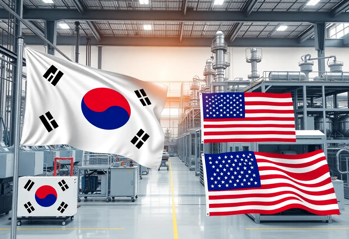 Factory representing economic ties between Georgia and South Korea