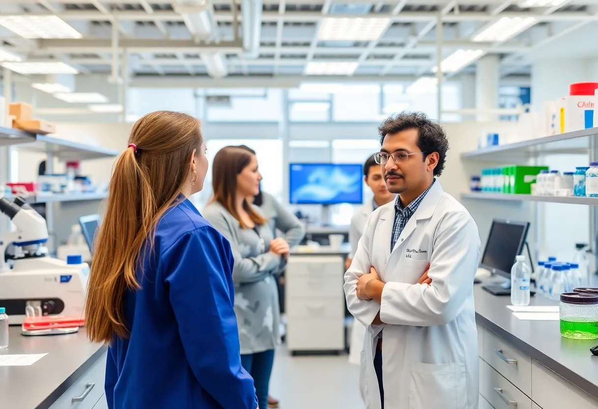 Students and faculty working in biomedical research at Georgia Southern University