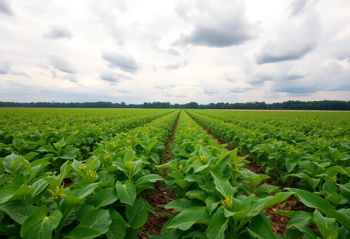 Georgia soybean farm showcasing healthy crops.