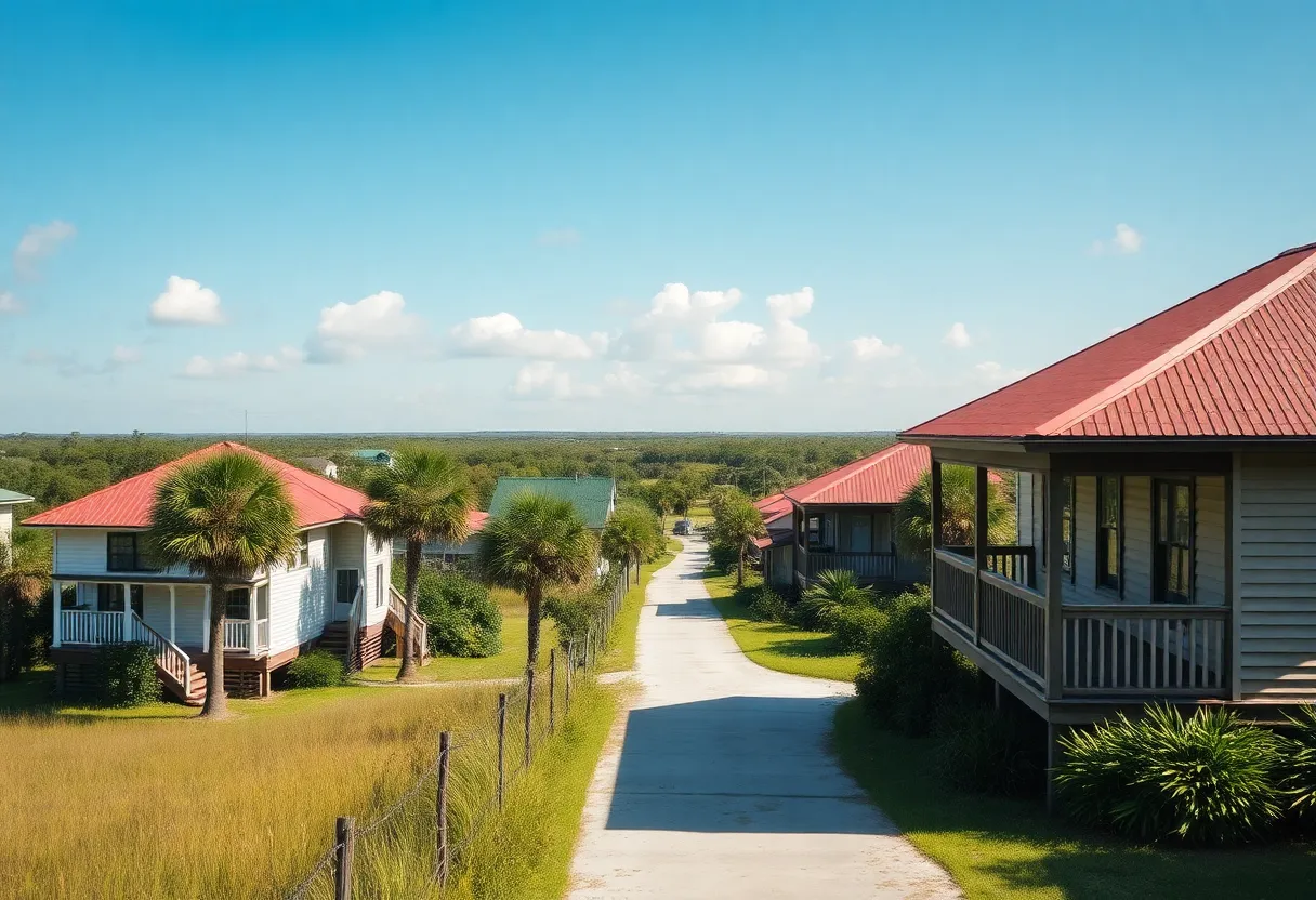 Historical homes in Hogg Hummock community on Sapelo Island