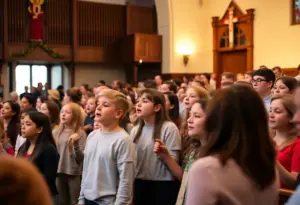 Students performing at the 10th District Honor Chorus