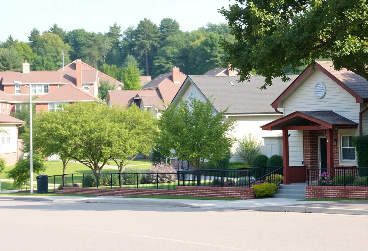 Neighborhood with schools and daycare facilities reflecting safety concerns