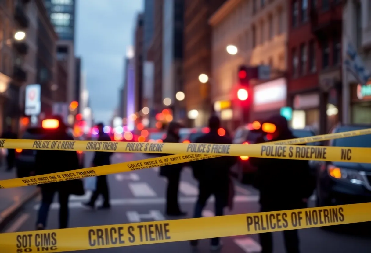 Police tape marking a crime scene in Augusta