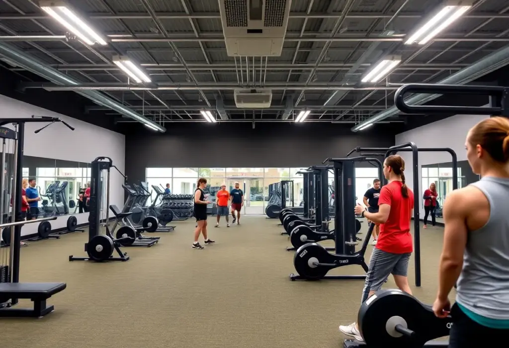 Interior view of the new sports performance center at Augusta University.