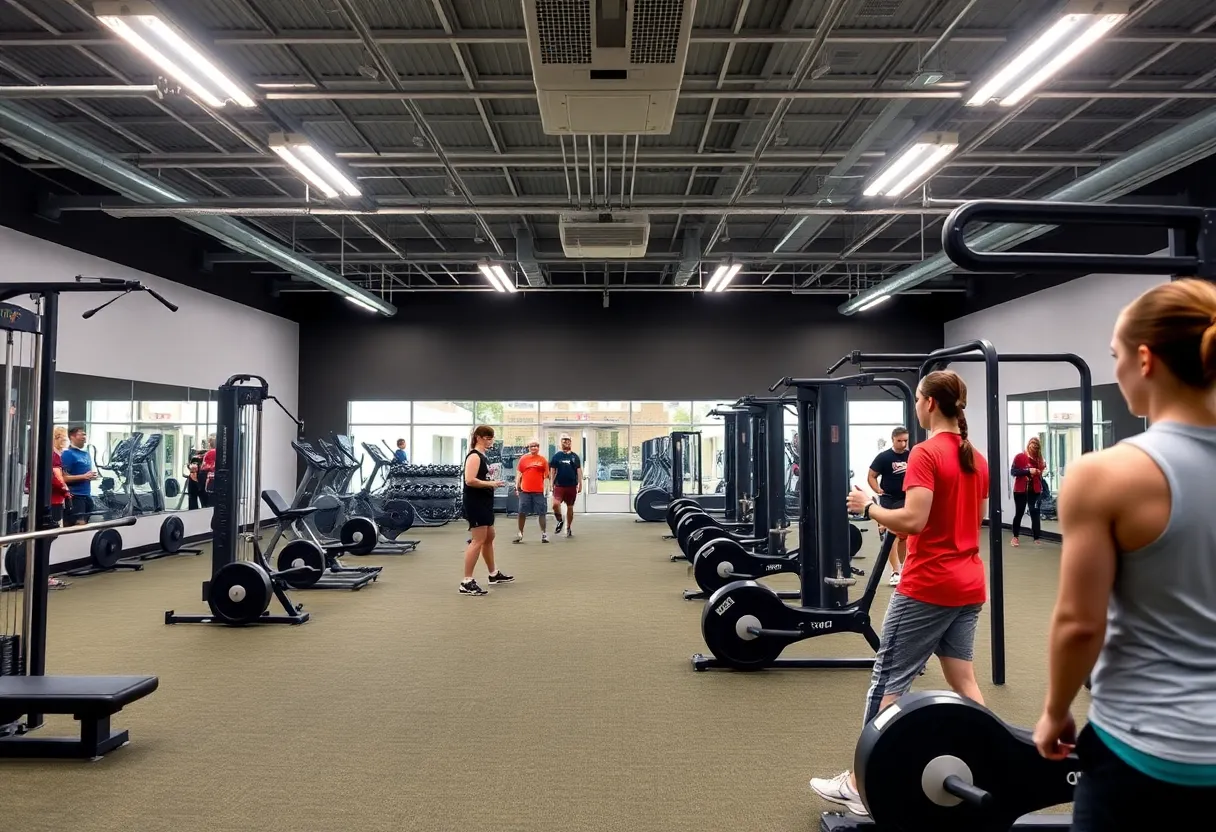 Interior view of the new sports performance center at Augusta University.