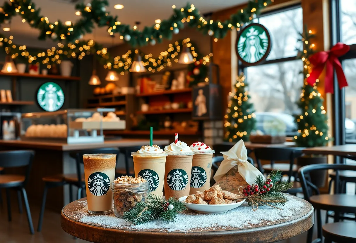 Festive Starbucks winter drinks and snacks