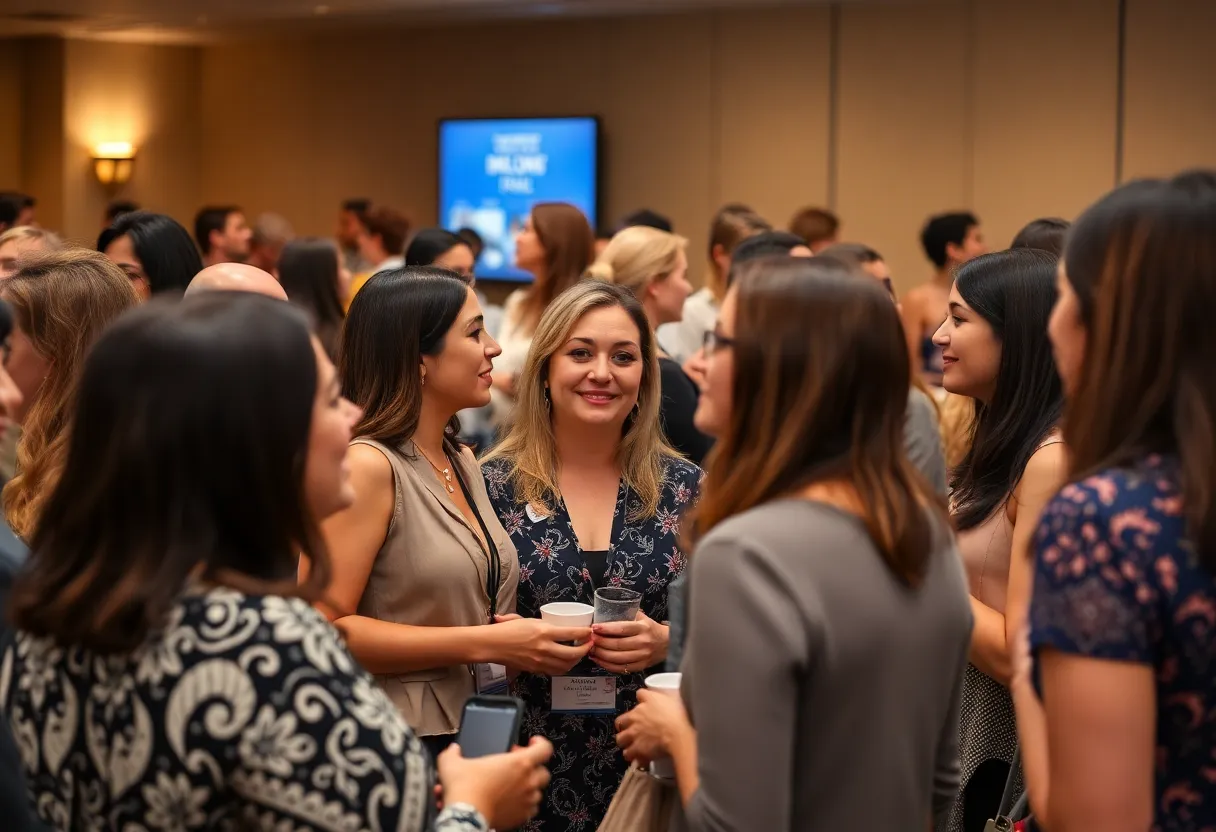 Women networking and empowering each other at the Augusta Metro Chamber event