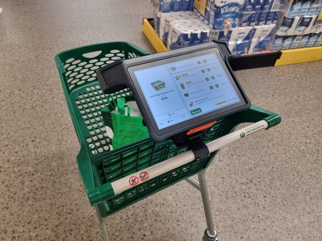 Shopping cart in a store