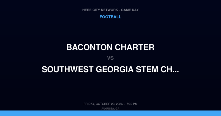 Baconton Charter vs. Southwest Georgia STEM Charter — Football Game Day — Shellman, GA — Oct 23, 2026