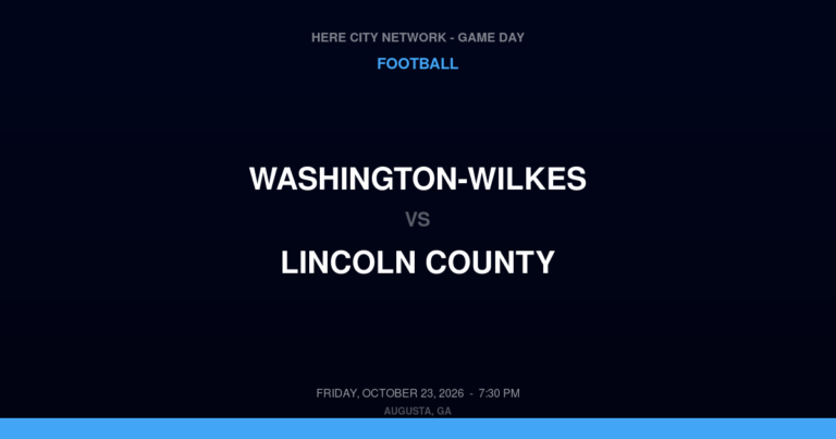 Washington-Wilkes vs. Lincoln County — Football Game Day — Lincolnton, GA — Oct 23, 2026