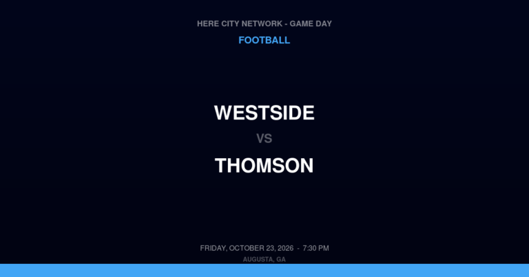 Westside vs. Thomson — Football Game Day — Thomson, GA — Oct 23, 2026